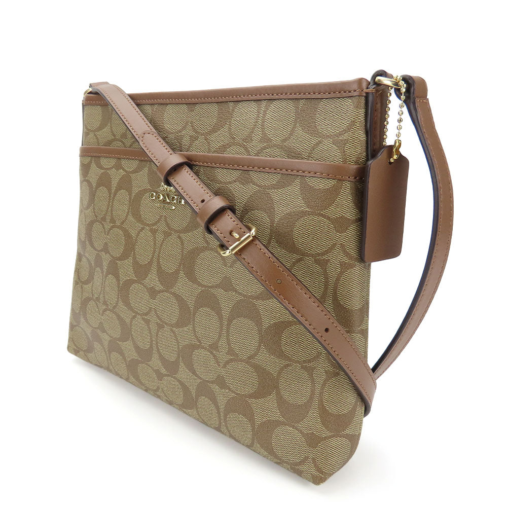 COACH Shoulder Bag F29210 PVC, Leather Brown Signature Women Used Authentic