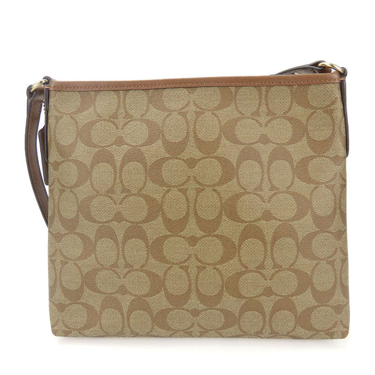 COACH Shoulder Bag F29210 PVC, Leather Brown Signature Women Used Authentic