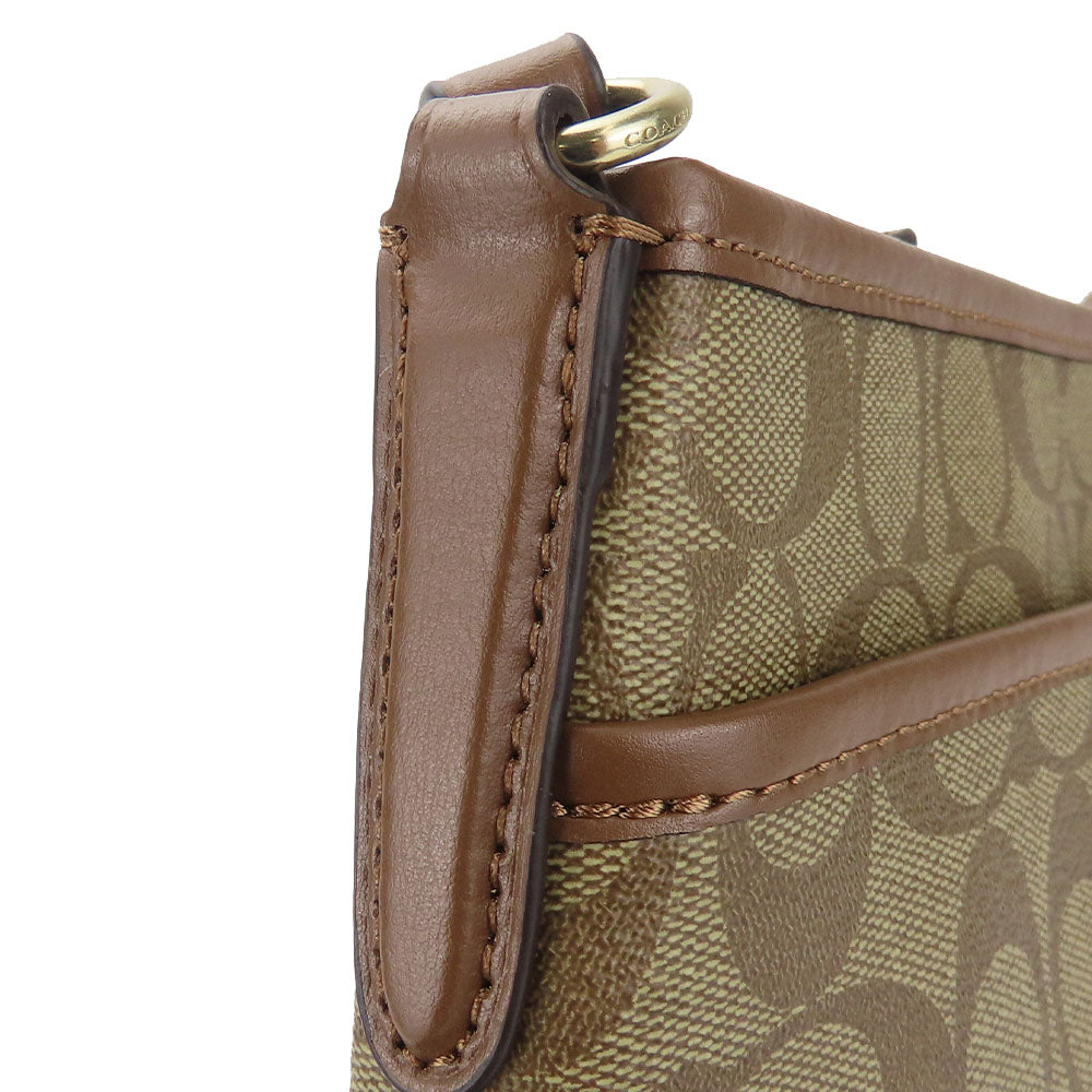 COACH Shoulder Bag F29210 PVC, Leather Brown Signature Women Used Authentic