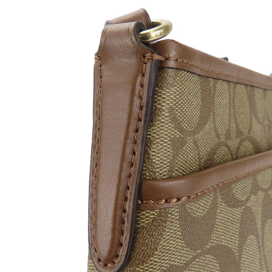 COACH Shoulder Bag F29210 PVC, Leather Brown Signature Women Used Authentic