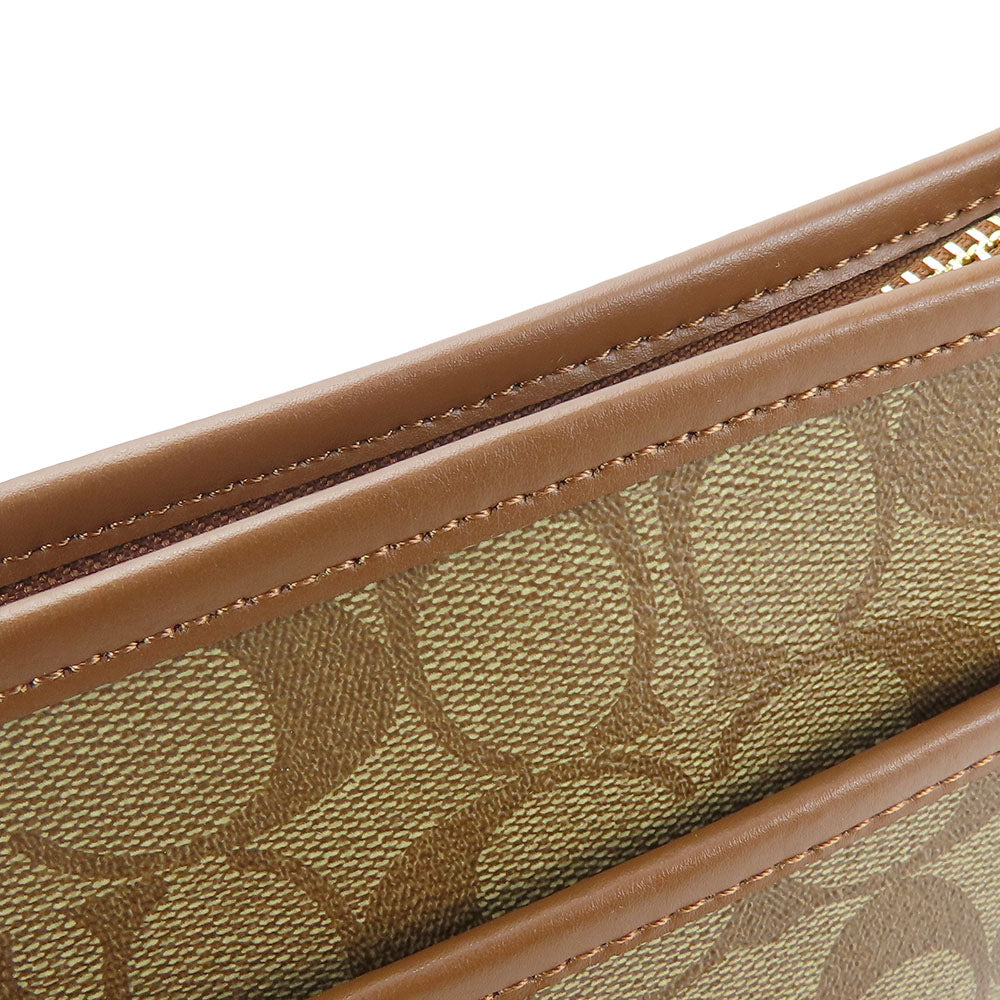 COACH Shoulder Bag F29210 PVC, Leather Brown Signature Women Used Authentic