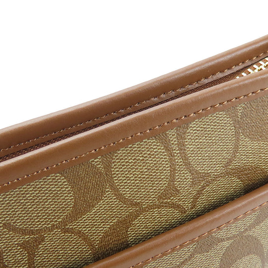 COACH Shoulder Bag F29210 PVC, Leather Brown Signature Women Used Authentic