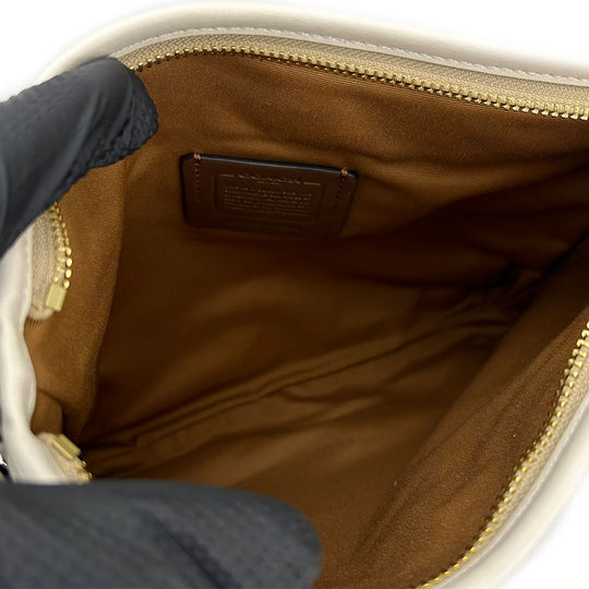 COACH Shoulder Bag F29960 Canvas, Leather Ivory Women Used Authentic