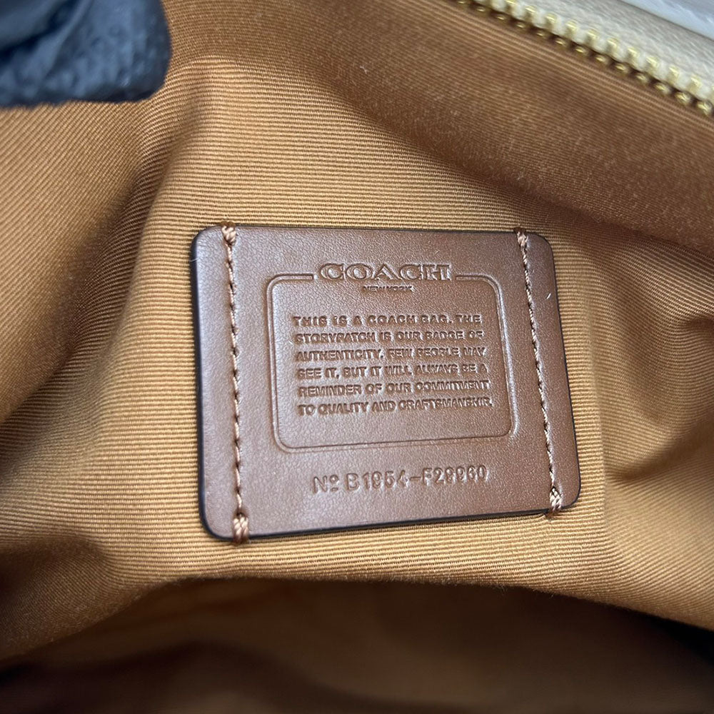 COACH Shoulder Bag F29960 Canvas, Leather Ivory Women Used Authentic