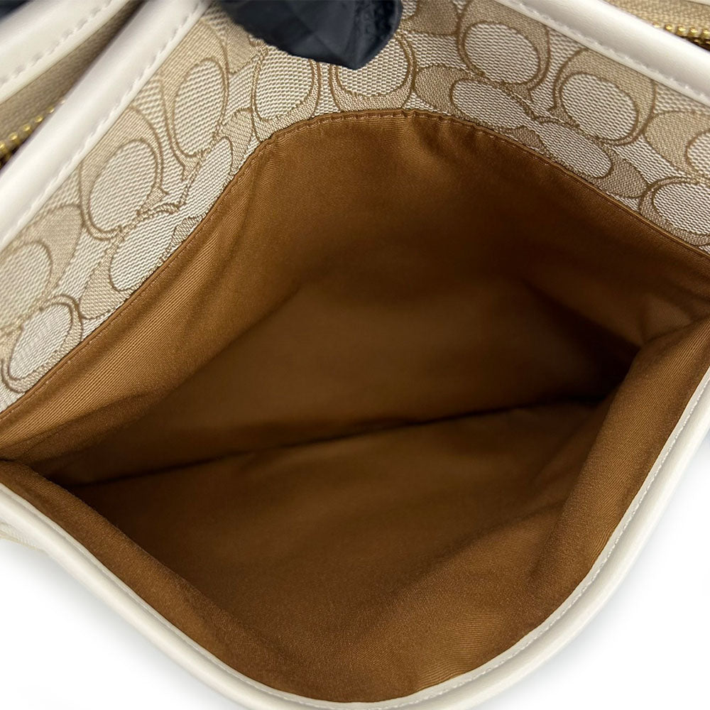 COACH Shoulder Bag F29960 Canvas, Leather Ivory Women Used Authentic