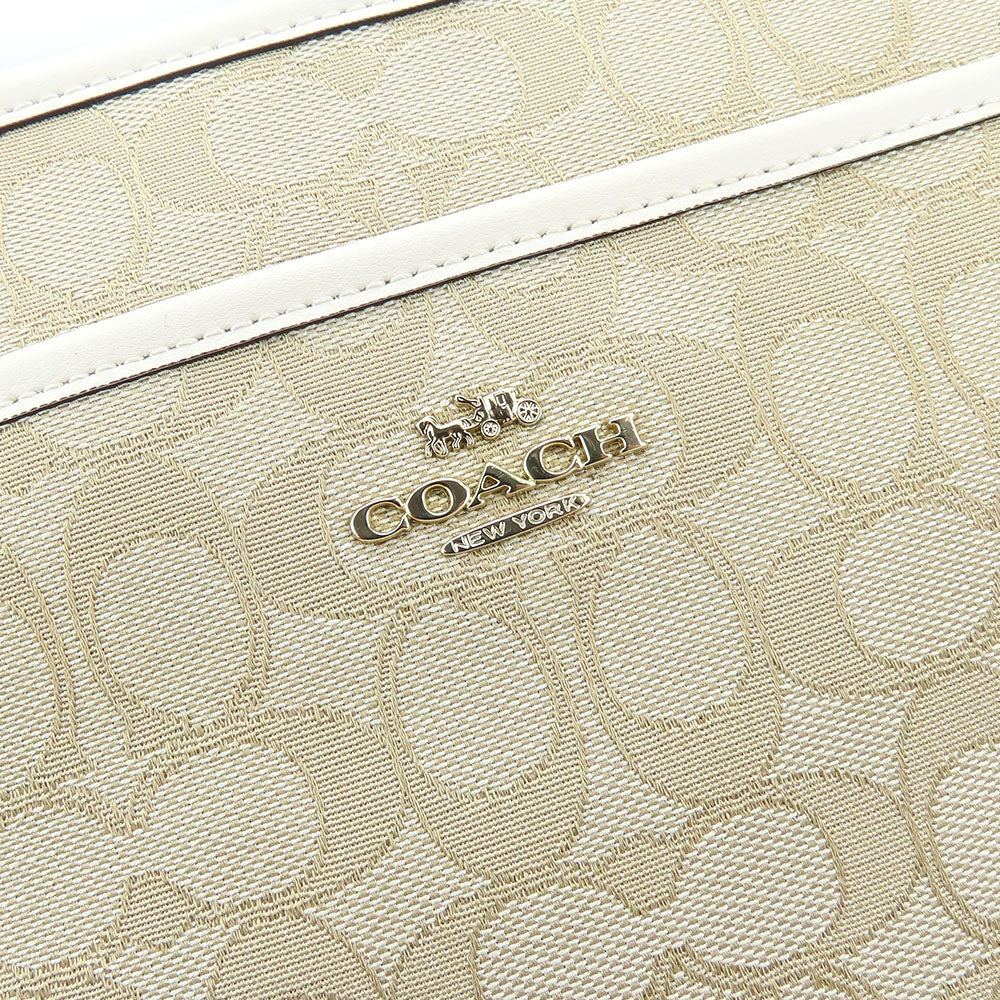 COACH Shoulder Bag F29960 Canvas, Leather Ivory Women Used Authentic