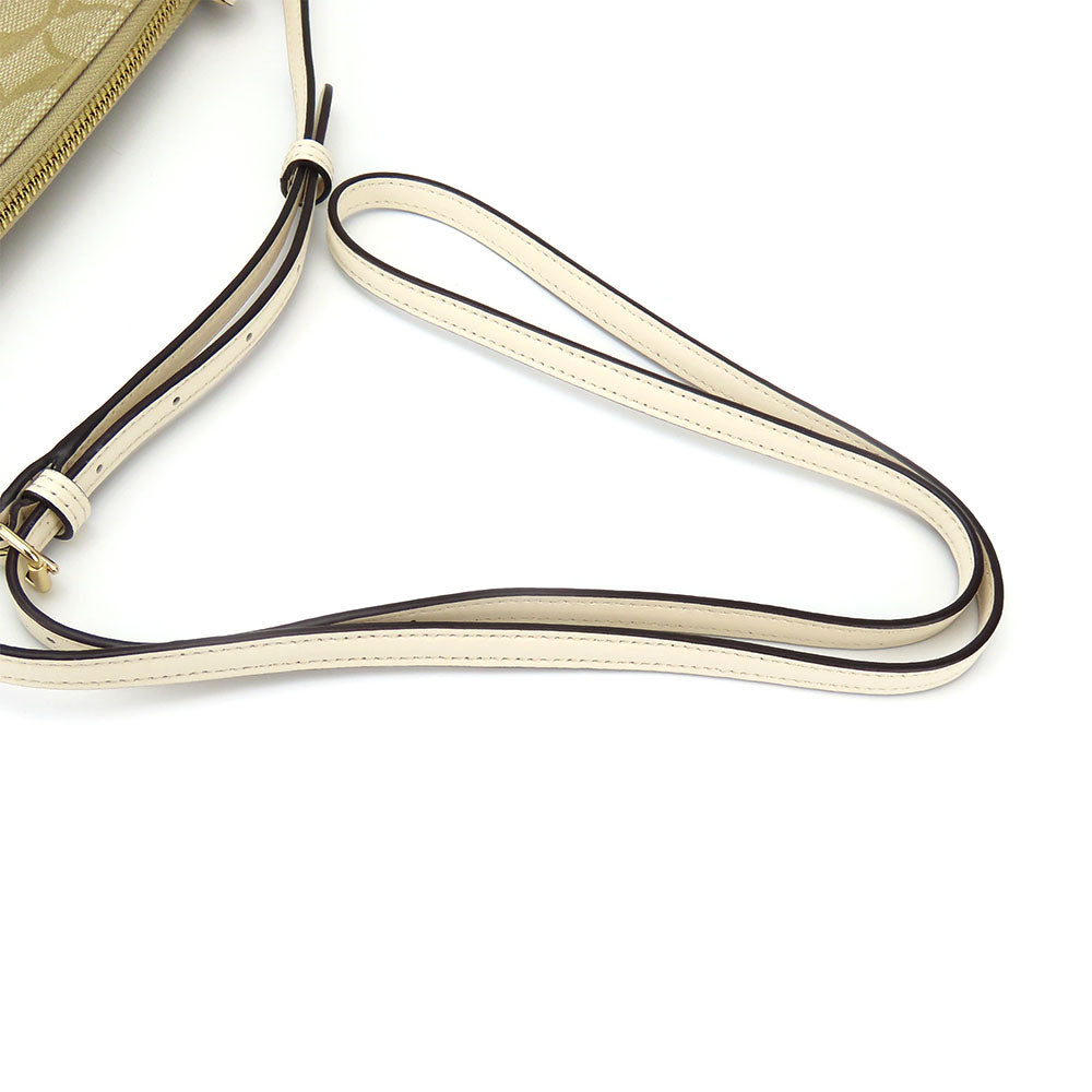 COACH Shoulder Bag F58309 PVC, Leather white Women Used Authentic