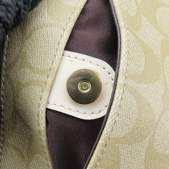 COACH Shoulder Bag F58309 PVC, Leather white Women Used Authentic