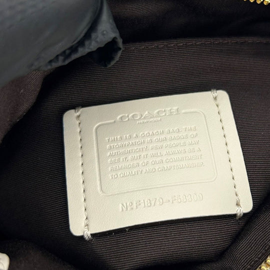 COACH Shoulder Bag F58309 PVC, Leather white Women Used Authentic