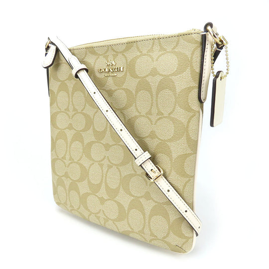 COACH Shoulder Bag F58309 PVC, Leather white Women Used Authentic