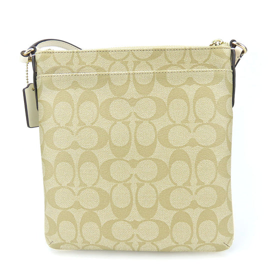 COACH Shoulder Bag F58309 PVC, Leather white Women Used Authentic