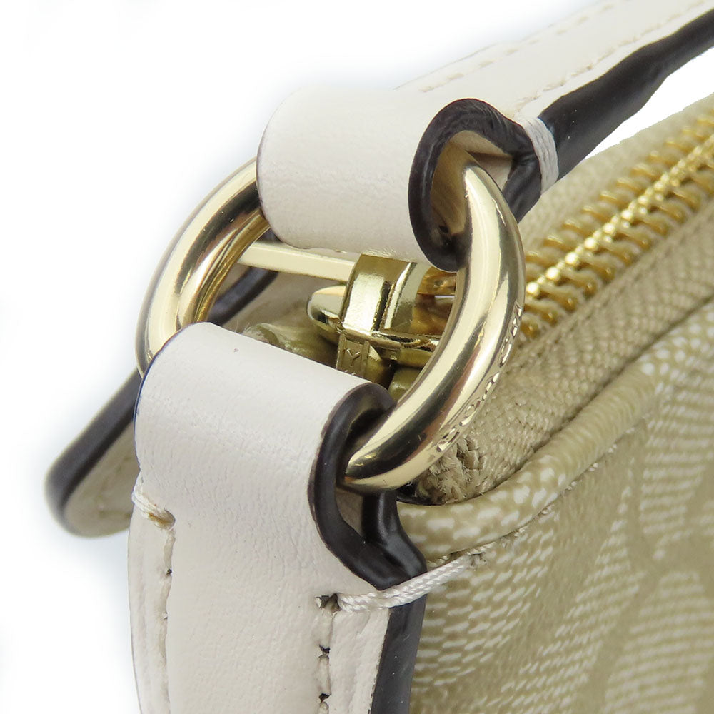 COACH Shoulder Bag F58309 PVC, Leather white Women Used Authentic