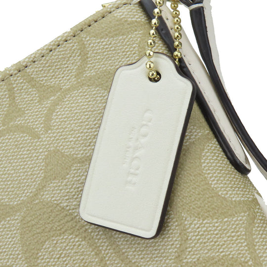 COACH Shoulder Bag F58309 PVC, Leather white Women Used Authentic