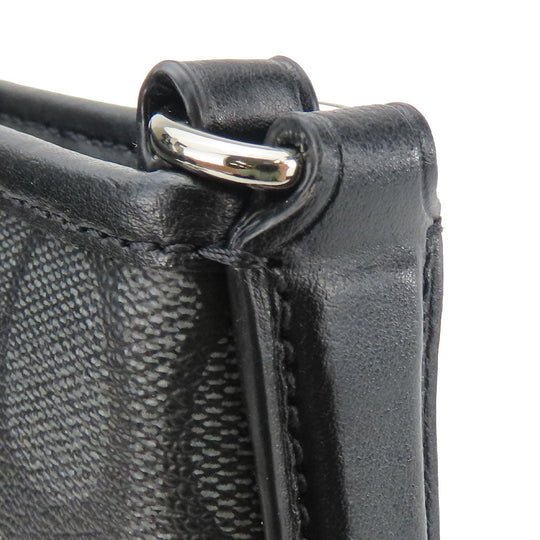 COACH Shoulder Bag F29210 PVC, Leather black Signature Women Used Authentic