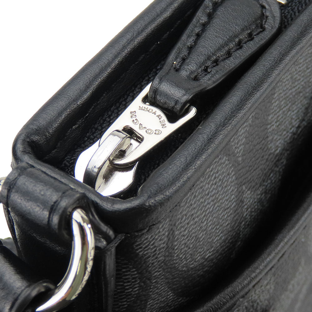 COACH Shoulder Bag F29210 PVC, Leather black Signature Women Used Authentic