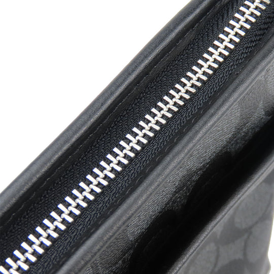 COACH Shoulder Bag F29210 PVC, Leather black Signature Women Used Authentic