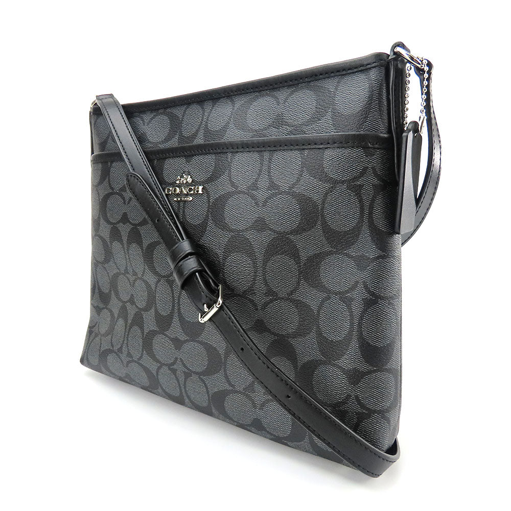 COACH Shoulder Bag F29210 PVC, Leather black Signature Women Used Authentic