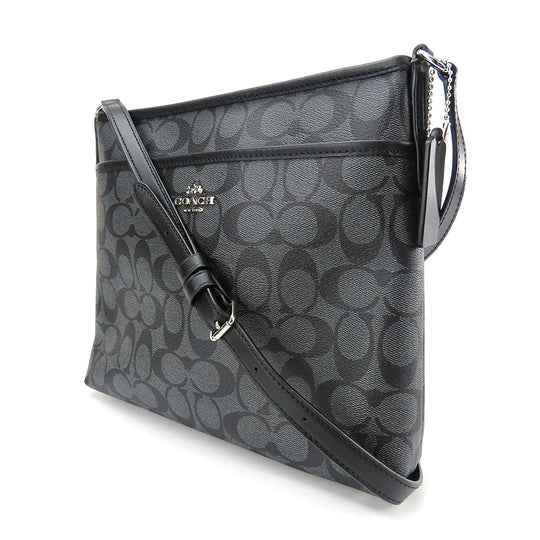 COACH Shoulder Bag F29210 PVC, Leather black Signature Women Used Authentic