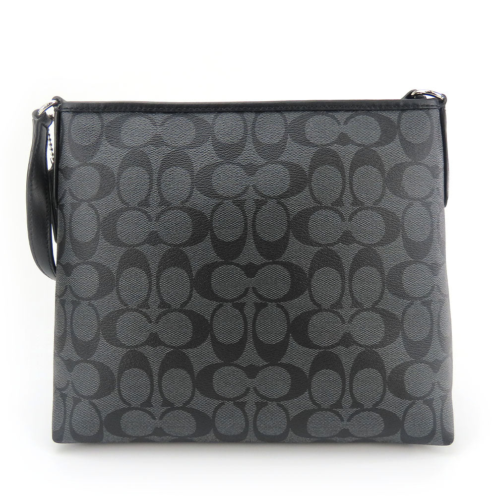 COACH Shoulder Bag F29210 PVC, Leather black Signature Women Used Authentic