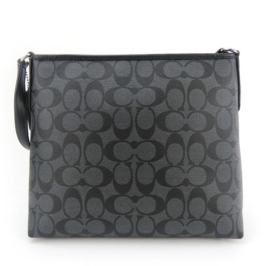 COACH Shoulder Bag F29210 PVC, Leather black Signature Women Used Authentic