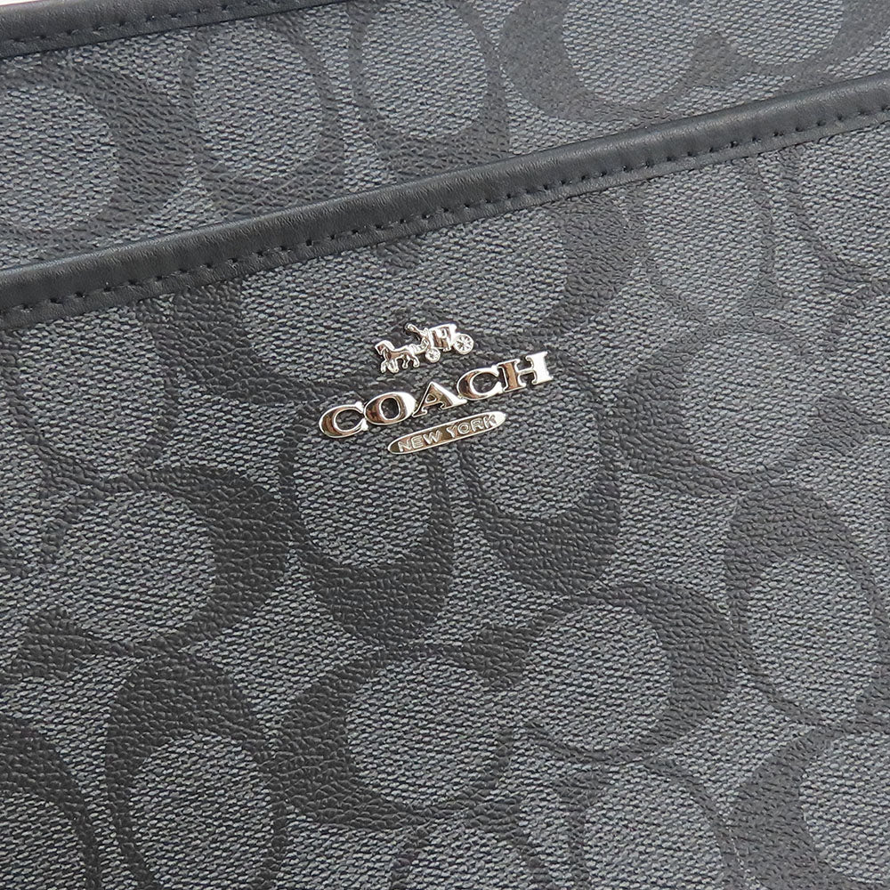 COACH Shoulder Bag F29210 PVC, Leather black Signature Women Used Authentic