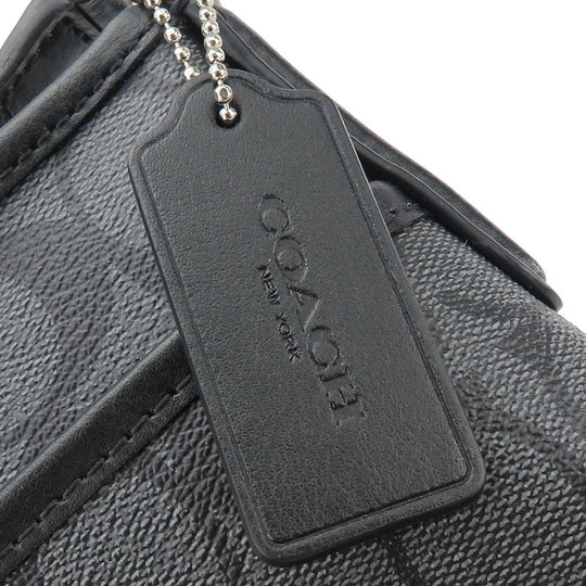 COACH Shoulder Bag F29210 PVC, Leather black Signature Women Used Authentic