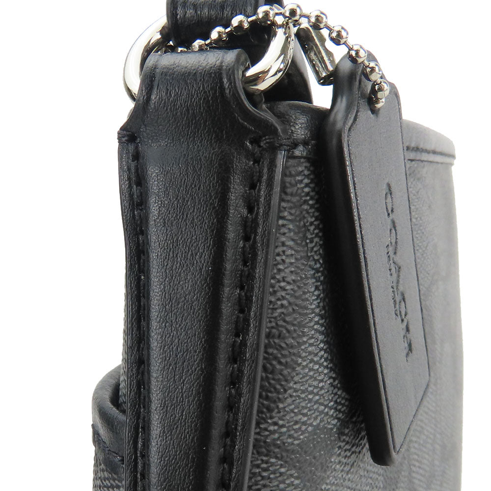 COACH Shoulder Bag F29210 PVC, Leather black Signature Women Used Authentic