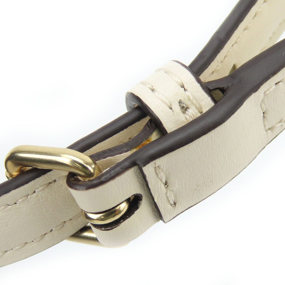 COACH Shoulder Bag F58309 PVC, Leather off white Signature Women Used Authentic