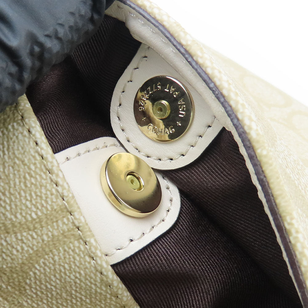 COACH Shoulder Bag F58309 PVC, Leather off white Signature Women Used Authentic