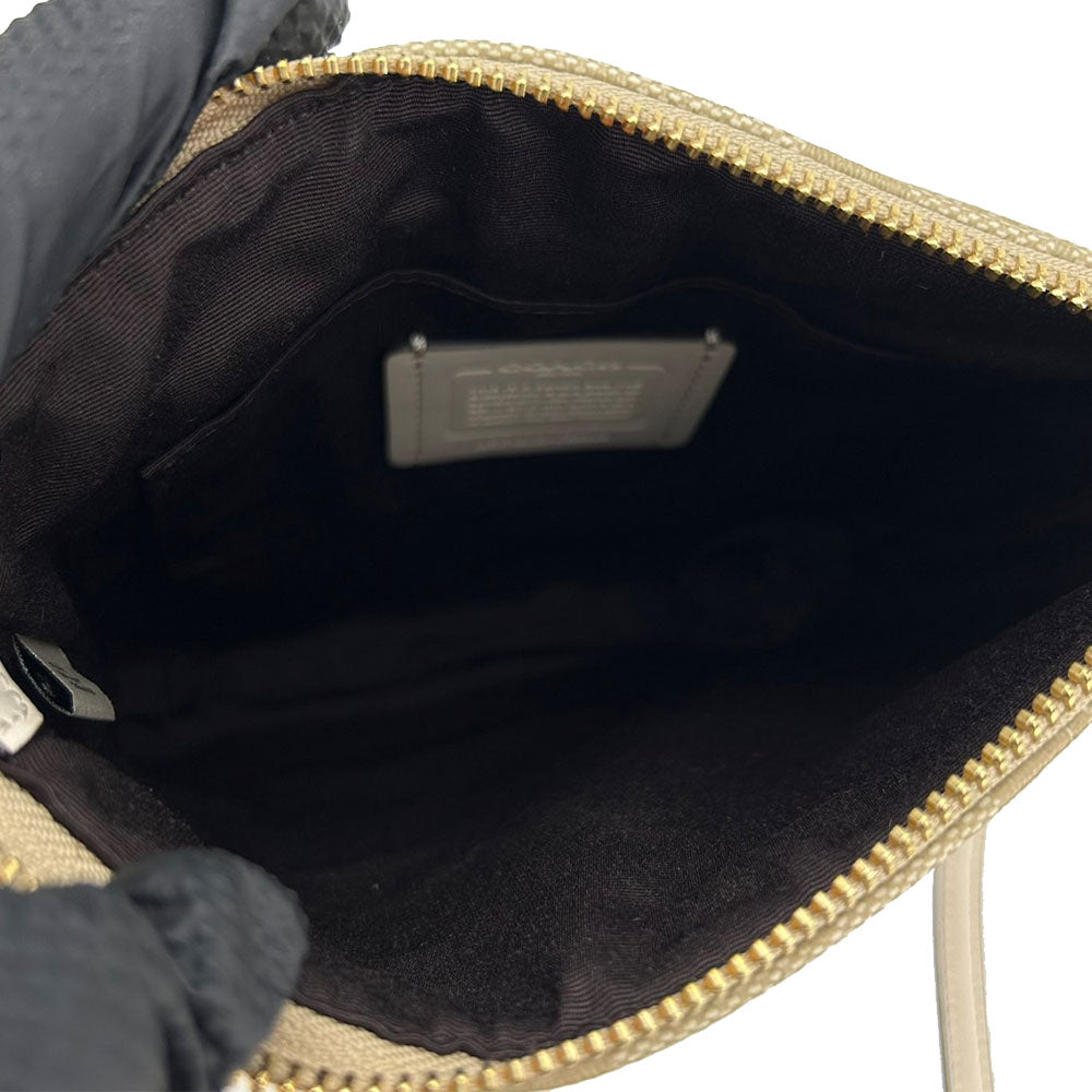 COACH Shoulder Bag F58309 PVC, Leather off white Signature Women Used Authentic