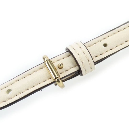 COACH Shoulder Bag F58309 PVC, Leather off white Signature Women Used Authentic