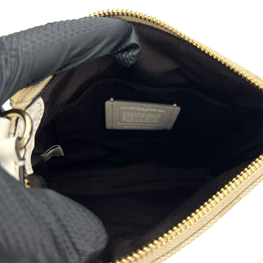 COACH Shoulder Bag F58309 PVC, Leather off white Signature Women Used Authentic