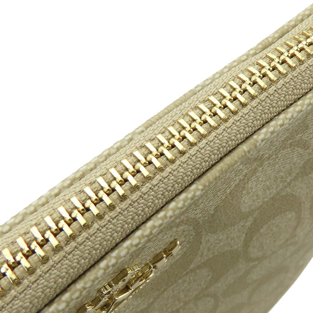 COACH Shoulder Bag F58309 PVC, Leather off white Signature Women Used Authentic