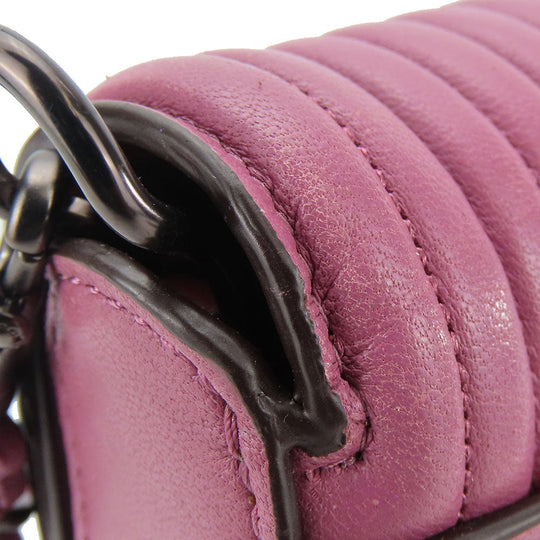 COACH Shoulder Bag 22729 leather purple Women Used Authentic