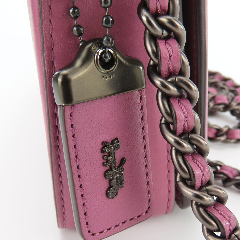 COACH Shoulder Bag 22729 leather purple Women Used Authentic