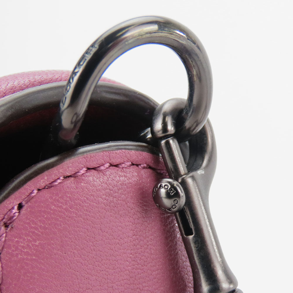 COACH Shoulder Bag 22729 leather purple Women Used Authentic