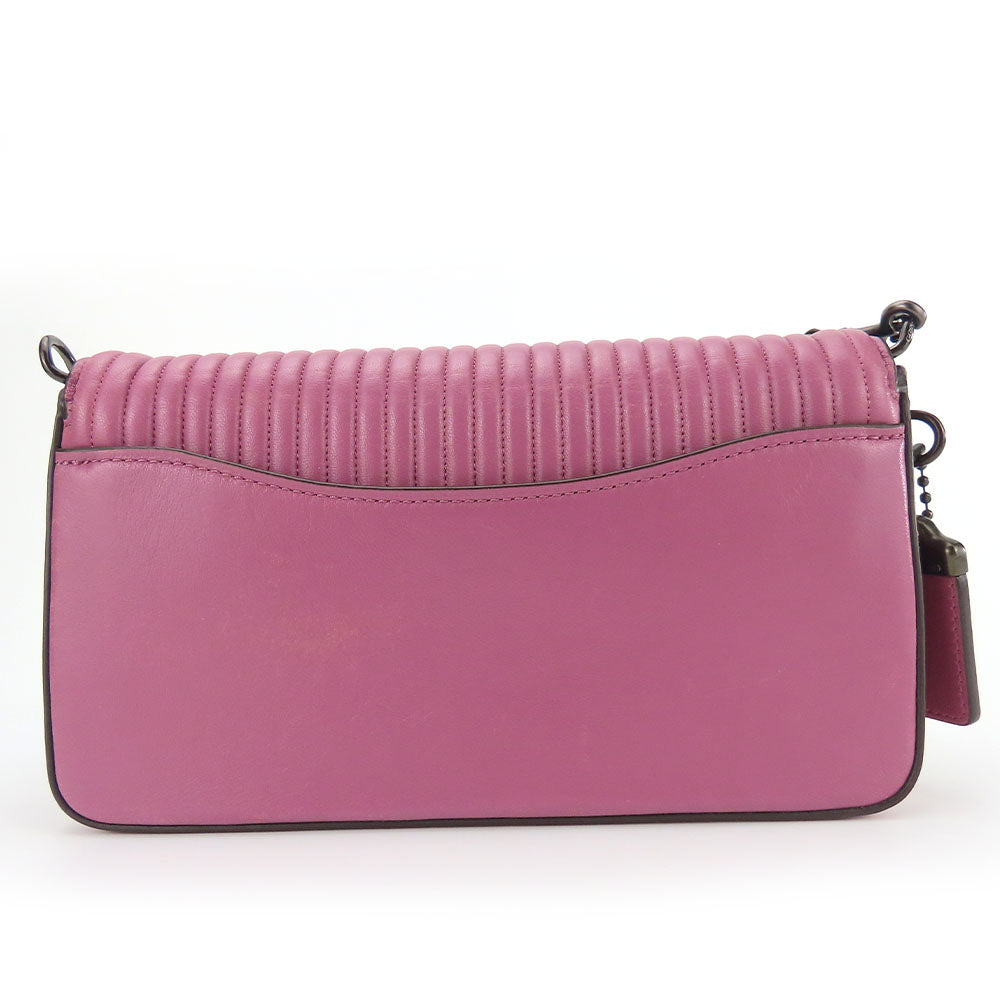 COACH Shoulder Bag 22729 leather purple Women Used Authentic