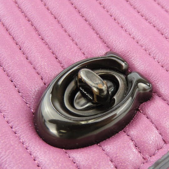 COACH Shoulder Bag 22729 leather purple Women Used Authentic