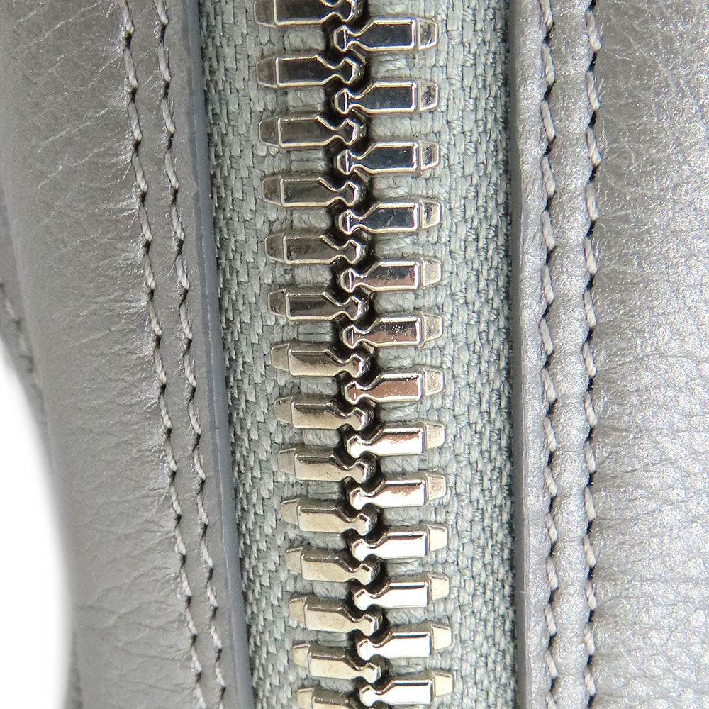 BALENCIAGA Handbag 357333 leather Silver Paper mini Women Used Authentic