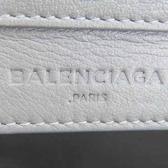 BALENCIAGA Handbag 357333 leather Silver Paper mini Women Used Authentic
