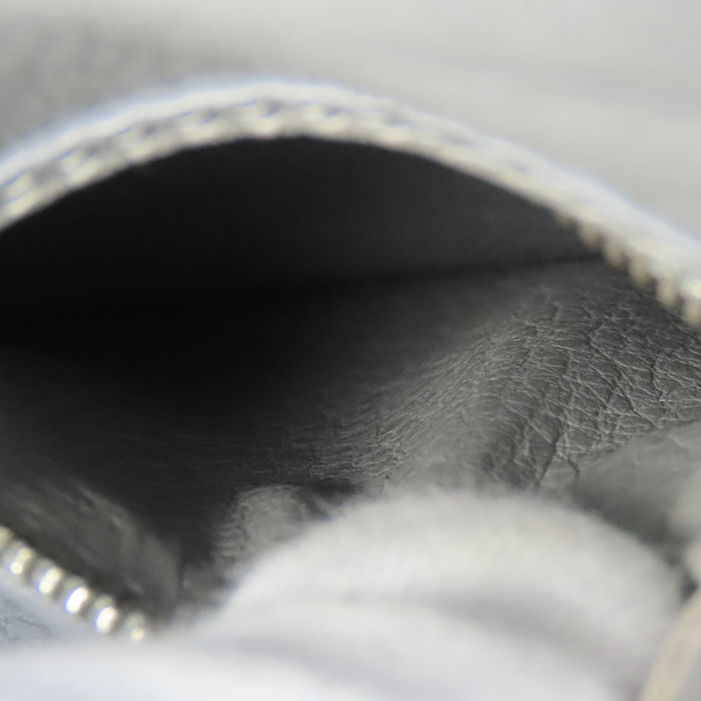 BALENCIAGA Handbag 357333 leather Silver Paper mini Women Used Authentic