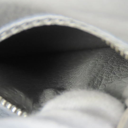 BALENCIAGA Handbag 357333 leather Silver Paper mini Women Used Authentic
