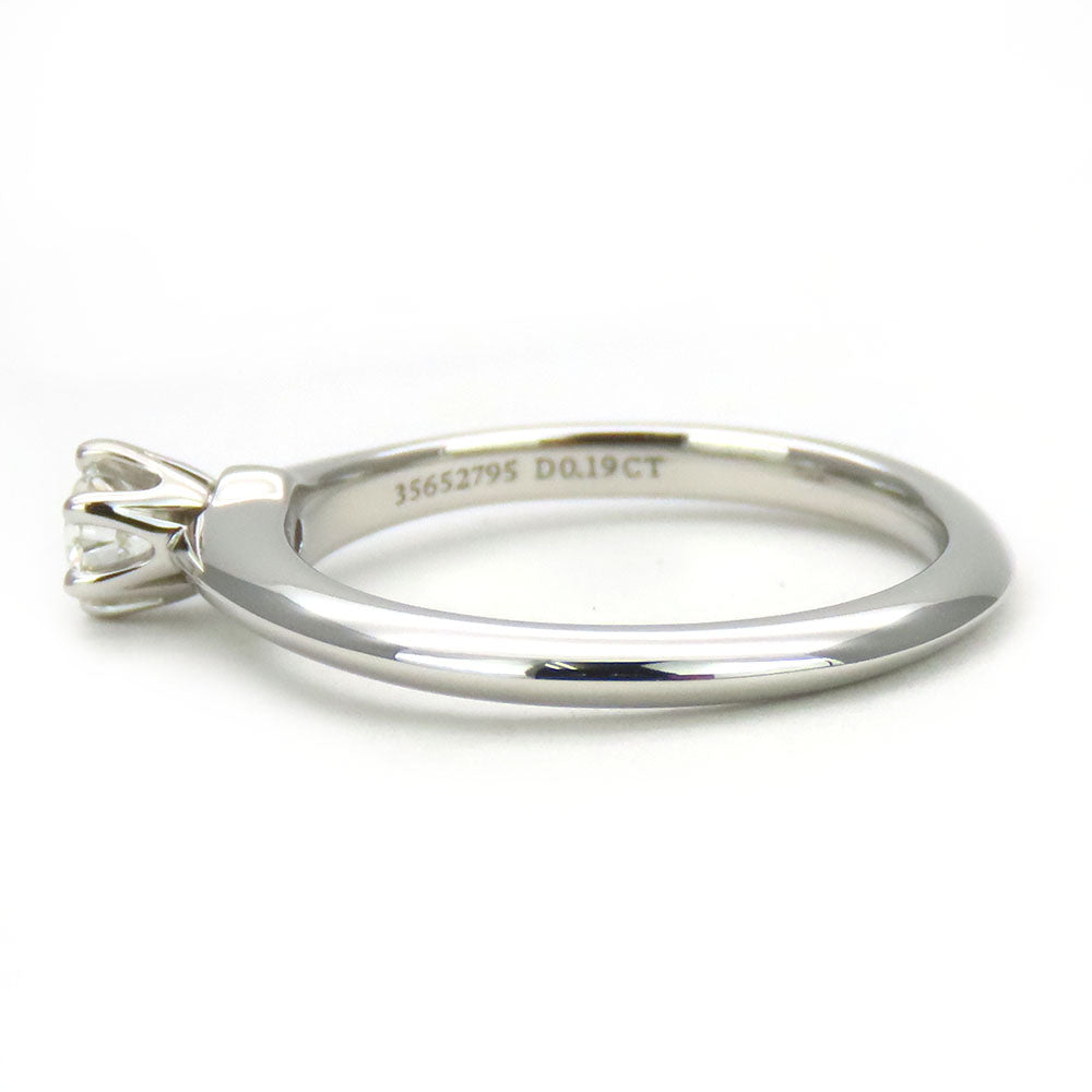 TIFFANY&Co. Ring Pt950Platinum, Diamond Platinum Solitaire Women Used Authentic
