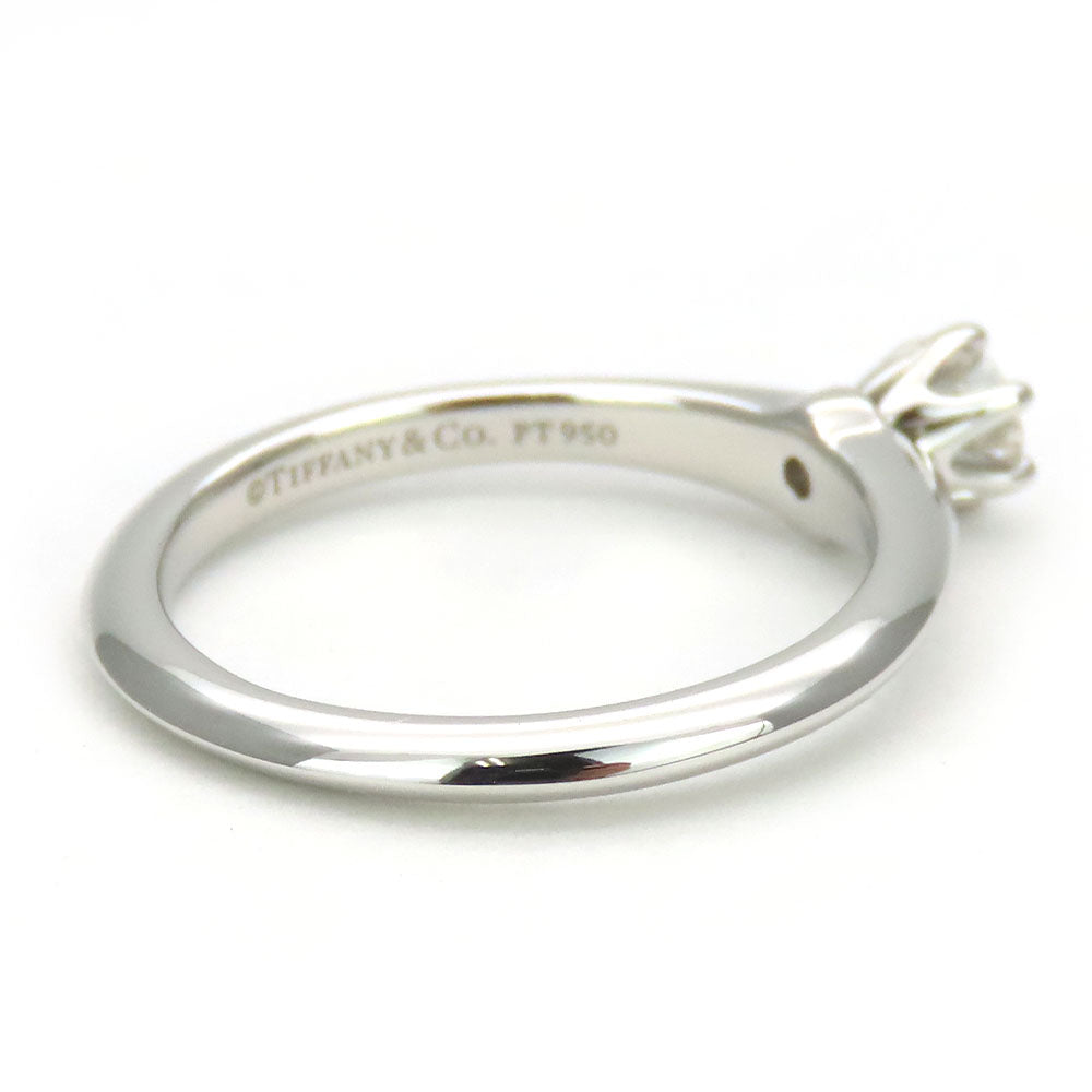 TIFFANY&Co. Ring Pt950Platinum, Diamond Platinum Solitaire Women Used Authentic