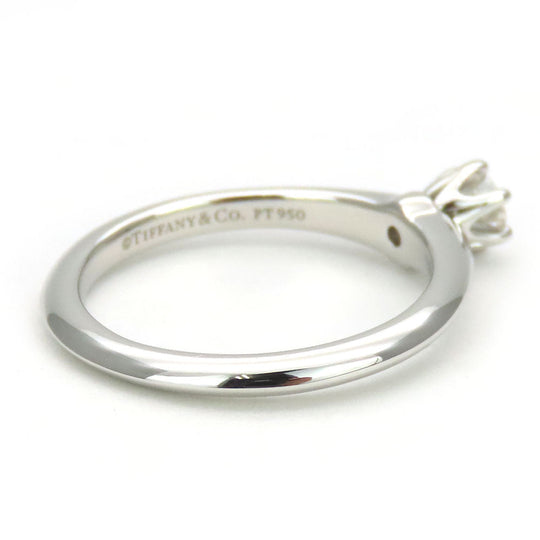 TIFFANY&Co. Ring Pt950Platinum, Diamond Platinum Solitaire Women Used Authentic
