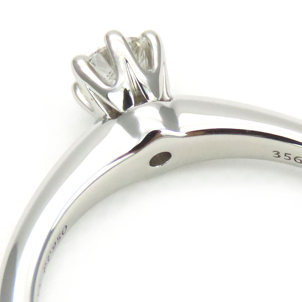 TIFFANY&Co. Ring Pt950Platinum, Diamond Platinum Solitaire Women Used Authentic