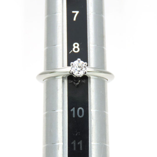 TIFFANY&Co. Ring Pt950Platinum, Diamond Platinum Solitaire Women Used Authentic
