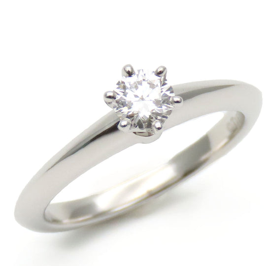 TIFFANY&Co. Ring Pt950Platinum, Diamond Platinum Solitaire Women Used Authentic