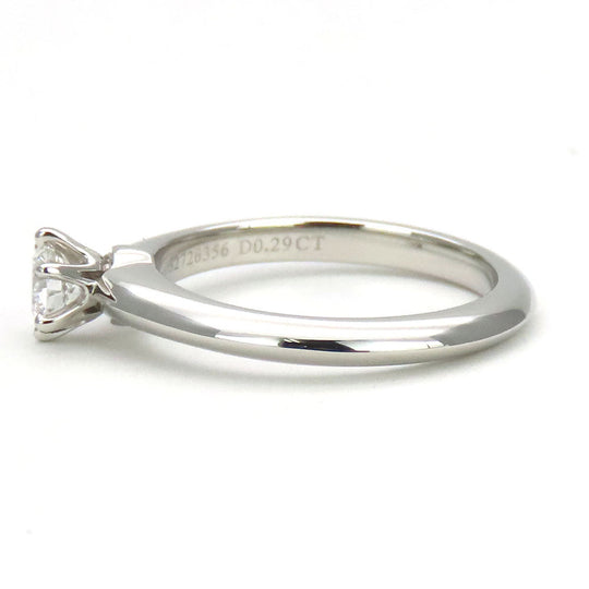 TIFFANY&Co. Ring Pt950Platinum, Diamond Platinum Solitaire Women Used Authentic