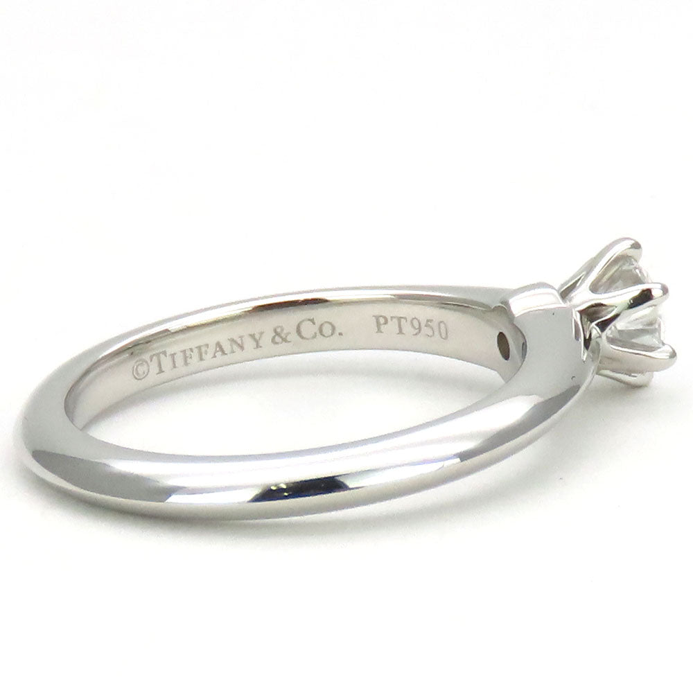TIFFANY&Co. Ring Pt950Platinum, Diamond Platinum Solitaire Women Used Authentic